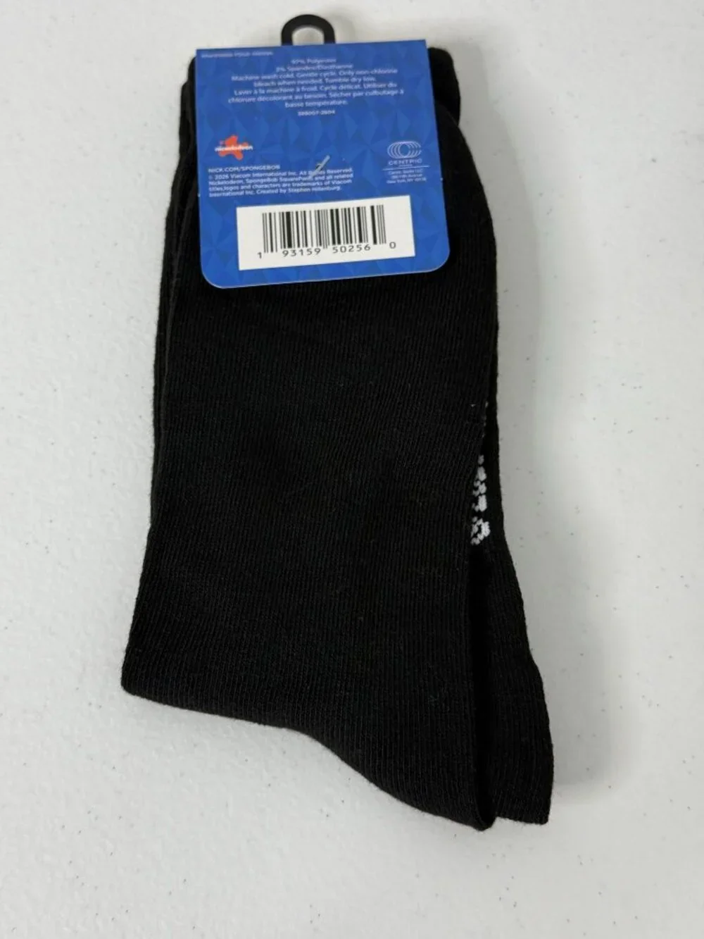 SpongeBob SquarePants Halloween Crew Socks Black Size 6-12 NWT